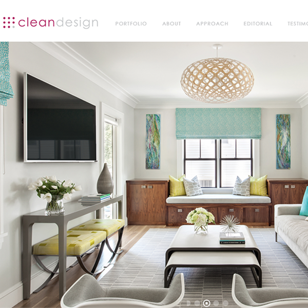 Clean Design Partners website home page image.
